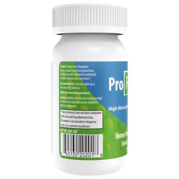 Proferrin ES- 10.5mg of high Absorbing Heme Iron Polypeptide. Made in The USA. 30 Tablets. Easy on The Gut. Not affected by Coffee, Calcium, or PPI's.