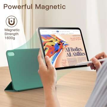 JETech Magnetic Case for iPad Mini (A17 Pro, 2024 Model, 7th Generation) / Mini 6 (2021 Model, 6th Generation), Magnetic Attachment, Slim Smart Tablet Cover with Auto Wake/Sleep (Misty Blue)