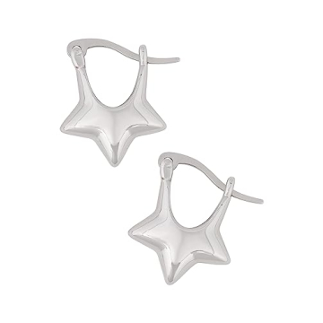 OJERRY Cute Cool Star Hoop Huggies Earrings Stainless Steel Jewelry Accessories Coolest Romantic Gif...