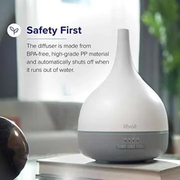 LEVOIT Essential Oil Diffuser, Aromatherapy Diffuser for Essential Oils, Cool Mist Humidifier,300ml Aroma Diffuser with 7 Color Lights & Timer, Auto Shut-off, for Home Office Bedroom