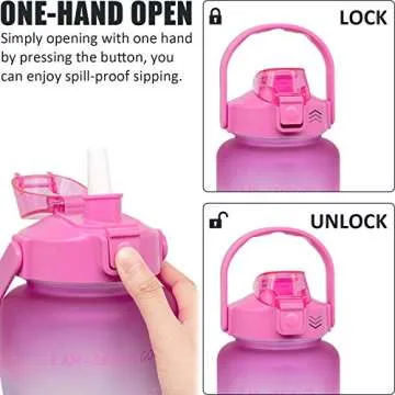 Half Gallon Motivational Water Bottle for Active Lifestyle