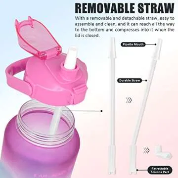 Half Gallon Motivational Water Bottle for Active Lifestyle