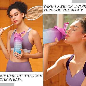 Half Gallon Motivational Water Bottle for Active Lifestyle