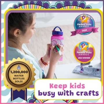 Creative Water Bottle Craft Set for Girls Ages 6-12