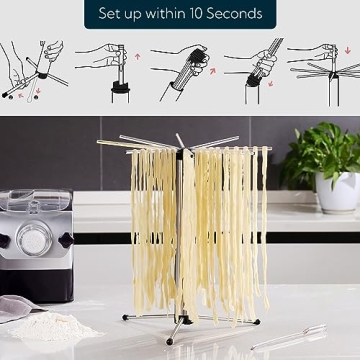 KITCHENDAO Collapsible Pasta Drying Rack for Easy Storage