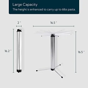 KITCHENDAO Collapsible Pasta Drying Rack for Easy Storage