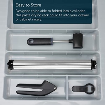 KITCHENDAO Collapsible Pasta Drying Rack for Easy Storage