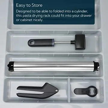 KITCHENDAO Collapsible Pasta Drying Rack for Easy Storage