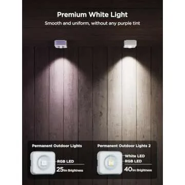 Govee Permanent Outdoor Lights 2, 150ft RGBIC Outdoor Lights with 108 LED Lights, IP67 Waterproof, 100 Scene Modes with 40lm White for Outdoor Decorations, Works with Alexa, Google Assistant, White