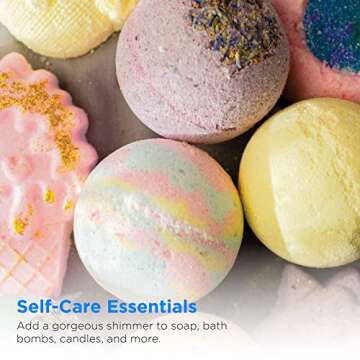 Rolio Premium Mica Powder Pearlescent Color Pigment - Art Set for Epoxy Resin - for Soap Making, Nail Polish, Lip Gloss, Eye Shadow, Slime & Candle Jars - 10g, 24 Jars - (Original Set)