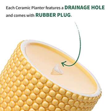 POTEY Vintage Ceramic Planter Pots for Stylish Home Decor