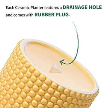 POTEY Vintage Ceramic Planter Pots for Stylish Home Decor