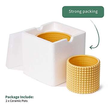 POTEY Vintage Ceramic Planter Pots for Stylish Home Decor