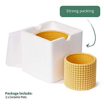 POTEY Vintage Ceramic Planter Pots for Stylish Home Decor