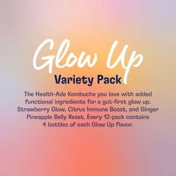 Health-Ade Kombucha - Organic Probiotic Drink, Glow Up Pack