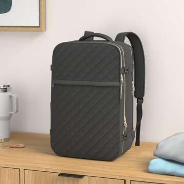 MOMUVO Large Travel Backpack Women, Flight Approved Carry On Backpack, Water Resistant Anti-Theft Ca...