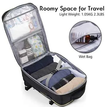 MOMUVO Large Travel Backpack Women, Flight Approved Carry On Backpack, Water Resistant Anti-Theft Casual Daypack School Bag Fit 17 Inch Laptop with USB Charging Port, Black