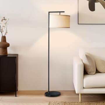 Brightech Montage Modern Floor lamp, LED Floor Lamp for Living Rooms & Offices - Tall Standing Lamp ...
