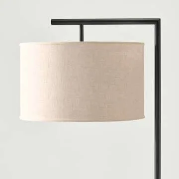 Brightech Montage Modern Floor lamp, LED Floor Lamp for Living Rooms & Offices - Tall Standing Lamp for Bedroom Reading - Corner Pole Lamp for Contemporary Home Decor - Black