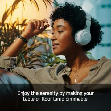 Leviton Table Top Plug in Lamp Dimmer for Dimmable LED, Halogen and Incandescent Bulbs, TBL03-10E, B...