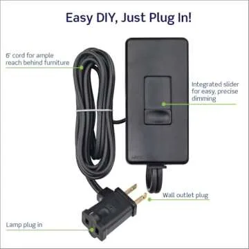 Leviton Table Top Lamp Dimmer with 6 Foot Cord