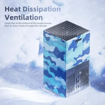 Blue Camo Wraps for Xbox Series X Console Cover