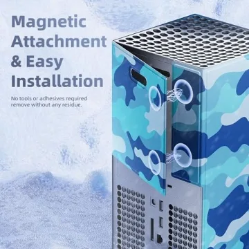 Blue Camo Wraps for Xbox Series X Console Cover