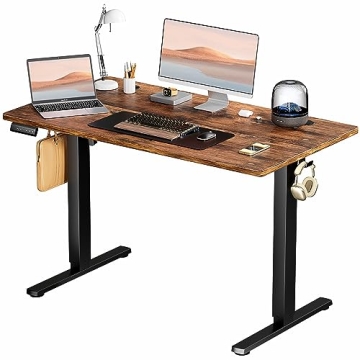 SMUG Standing Desk, Adjustable Height Electric Sit Stand Up Down Computer Table, 48x24 Inch Ergonomi...