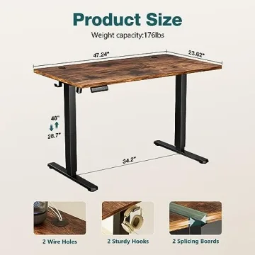 Buy SMUG Adjustable Electric Standing Desk for Home Office
