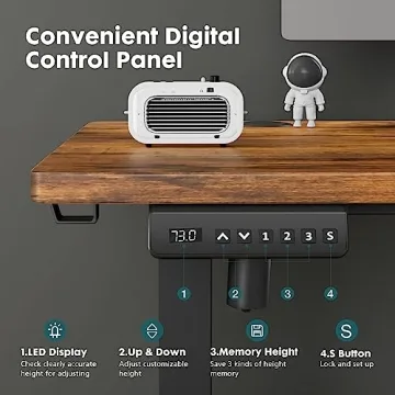 Buy SMUG Adjustable Electric Standing Desk for Home Office