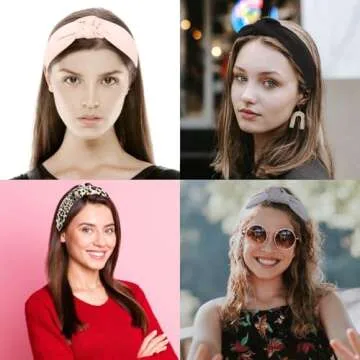 Stylish Ondder Knotted Headbands for Women - 10 Pack Set