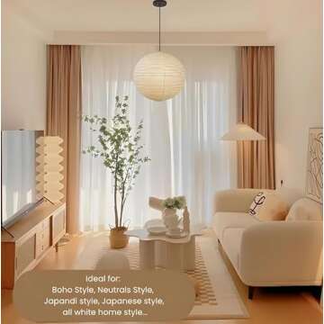 Nogy Lantern Pendant Light - Elegant Rice Paper Design