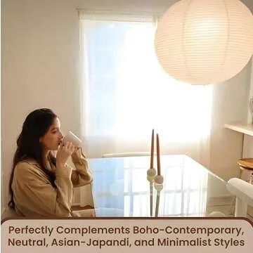 Nogy Lantern Pendant Light - Elegant Rice Paper Design