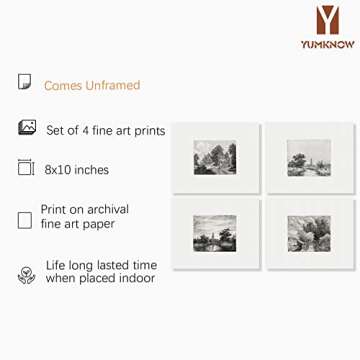 Vintage Farmhouse Wall Art | Tree Drawing Neutral Wall Picture Poster Print | Boho French Country Ae...