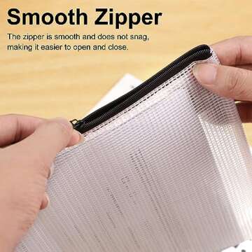 25pcs Multisize Mesh Zipper Pouch Bags, Waterproof Zipper Bags, 8 Sizes Waterproof Plastic Document Pouch, Bags for Travel Storage, Office Supply and Home Organize