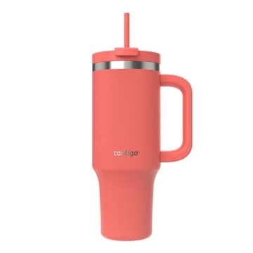 Contigo 40oz Tumbler, Insulated & Leak-Proof, Coral