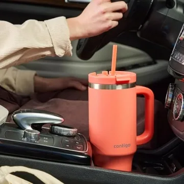 Contigo 40oz Tumbler, Insulated & Leak-Proof, Coral