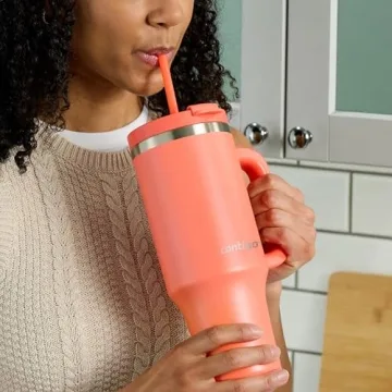Contigo 40oz Tumbler, Insulated & Leak-Proof, Coral