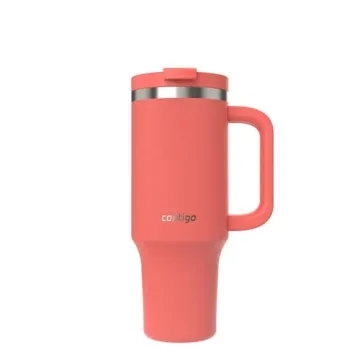 Contigo 40oz Tumbler, Insulated & Leak-Proof, Coral