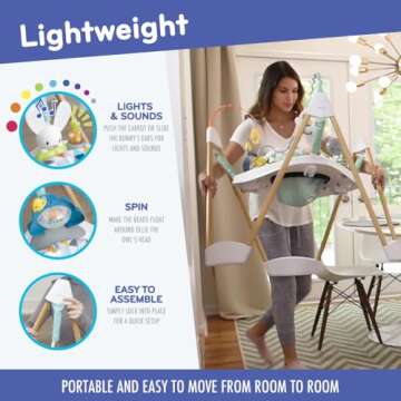 Evenflo Exersaucer Woodland Wonder Baby Activity Center - 13+ Colorful Activities with Full 360-Degree Spin and Enhanced Springs for Bouncing Fun