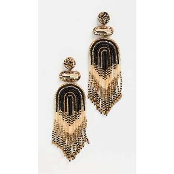 Deepa Gurnani Women's Deepa by Deepa Gurnani Ishani Earrings, Black Multi, One Size