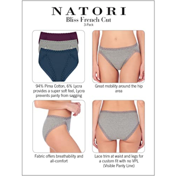 Natori Women's Bliss French Cut Panty 3-Pack - Comfort & Style