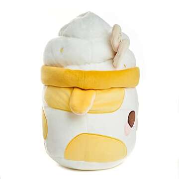 Cuddle Barn PlushGoals - Banana Mooshake Super Soft Cute Kawaii Cow Dessert Drink Collectible Stuffed Animal Plush Toy, 10 inches