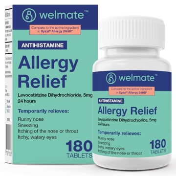 WELMATE Allergy Relief | Generic Xyzal Levocetirizine 5mg - 180 Tablets