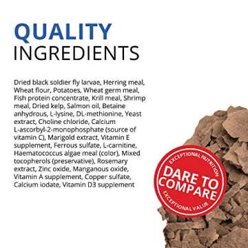 Fluval Bug Bites Color Enhancing Fish Food for Betta Fish, Flakes for Small to Medium Sized Fish, 0.63 oz., A7366, Brown