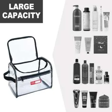 Rough Enough Clear Makeup Toiletry Bag for Travel Organization