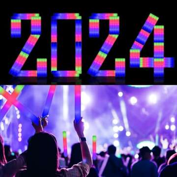 30 PCS LED Light Up Foam Sticks Party Favors Glow Sticks with 3 Modes for Glow Parties, Weddings, Ra...