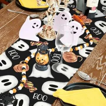Vibrant ARKENY Halloween Table Runner 13x72 Inches