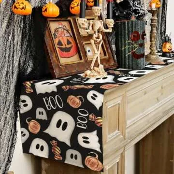 Vibrant ARKENY Halloween Table Runner 13x72 Inches