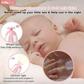 Fansidi Electric Baby Nail File with 10 Grinding Heads